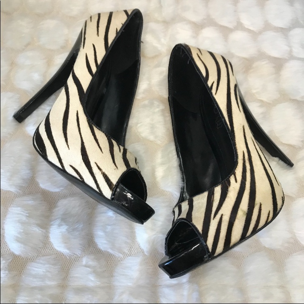 Aldo 🦓 zebra print peep toe heel